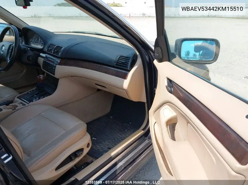 2002 BMW 330 I VIN: WBAEV53442KM15510 Lot: 12353589