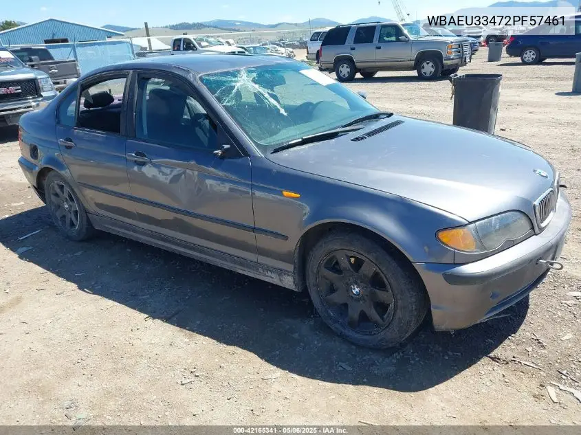 2002 BMW 325Xi VIN: WBAEU33472PF57461 Lot: 42165341