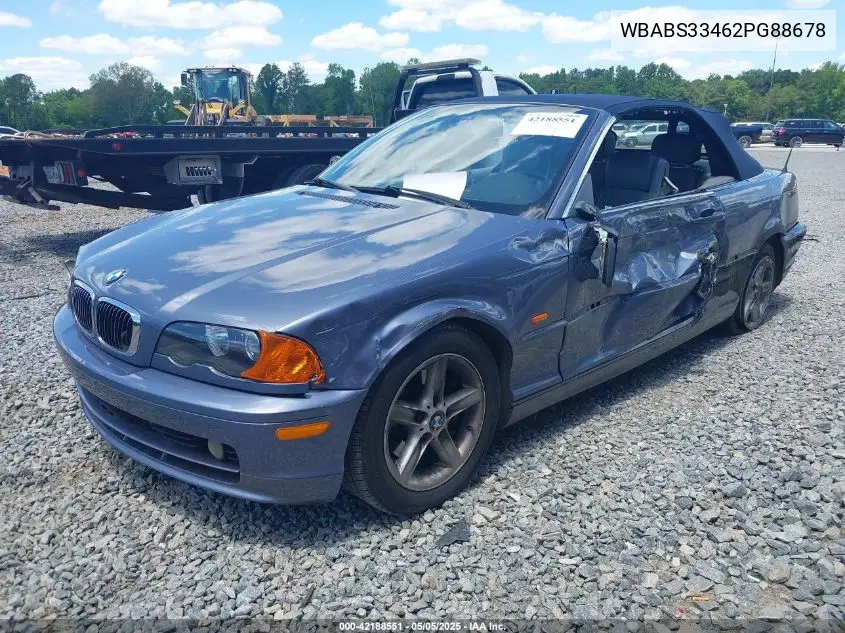 2002 BMW 325Ci VIN: WBABS33462PG88678 Lot: 42188551