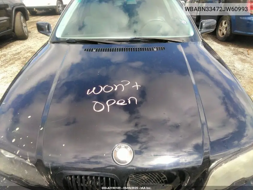 2002 BMW 325Ci VIN: WBABN33472JW60993 Lot: 42190189