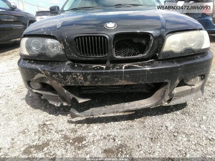 2002 BMW 325Ci VIN: WBABN33472JW60993 Lot: 42190189