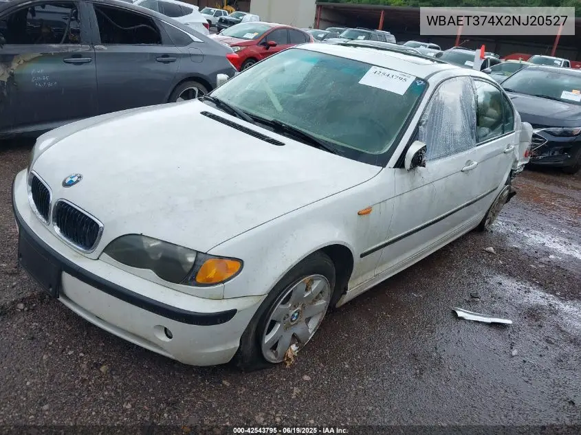 2002 BMW 325 VIN: WBAET374X2NJ20527 Lot: 42543795