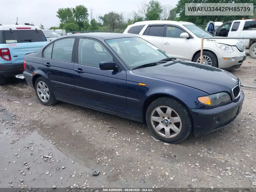 2002 BMW 325Xi VIN: WBAEU33442PH85739 Lot: 42598299