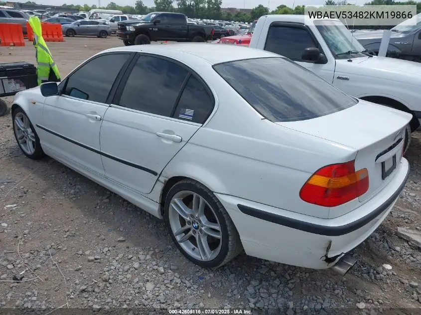 2002 BMW 3 Series 330I VIN: WBAEV53482KM19866 Lot: 42605116