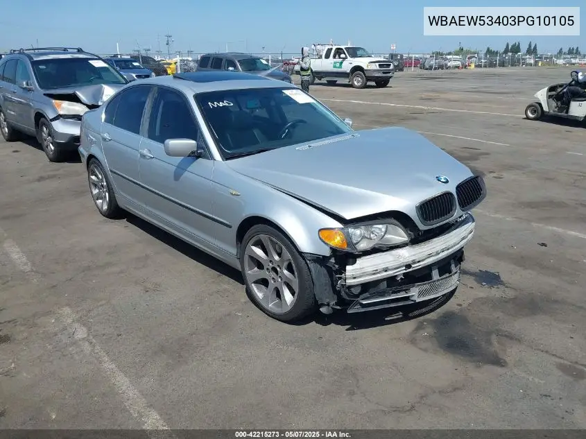 2003 BMW 330Xi VIN: WBAEW53403PG10105 Lot: 42215273