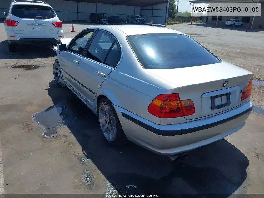2003 BMW 330Xi VIN: WBAEW53403PG10105 Lot: 42215273