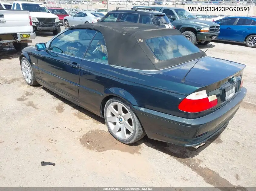 2003 BMW 325Ci VIN: WBABS33423PG90591 Lot: 42223897
