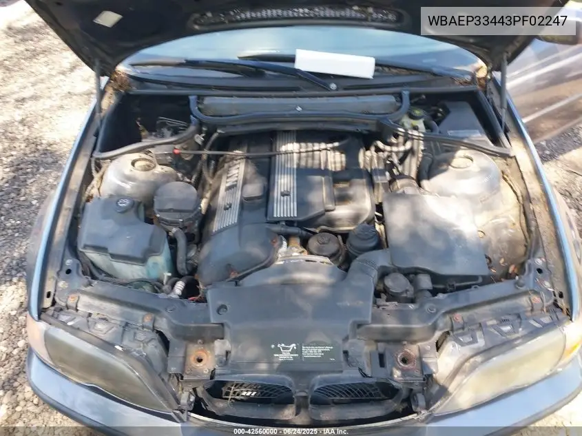 2003 BMW 325Xit VIN: WBAEP33443PF02247 Lot: 42560000