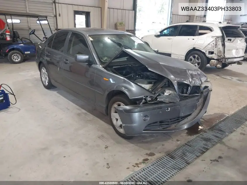 2003 BMW 325I VIN: WBAAZ33403PH33803 Lot: 42580500