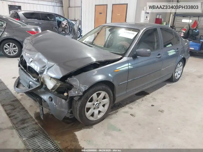 2003 BMW 325I VIN: WBAAZ33403PH33803 Lot: 42580500