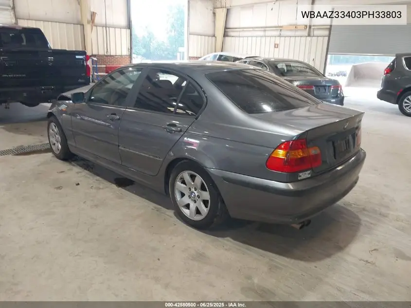 2003 BMW 325I VIN: WBAAZ33403PH33803 Lot: 42580500