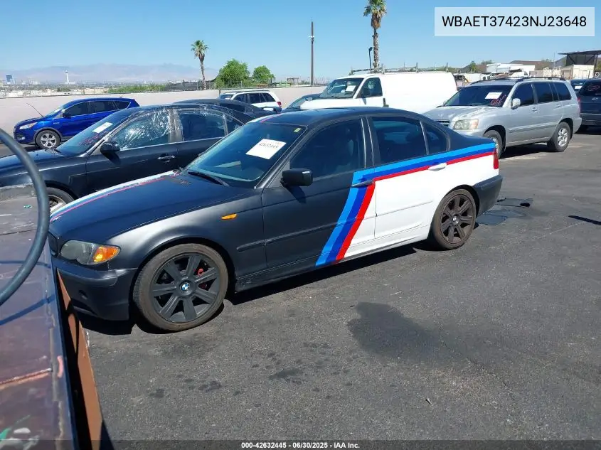 2003 BMW 325I I VIN: WBAET37423NJ23648 Lot: 42632445