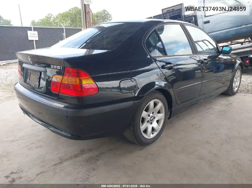 2003 BMW 325I VIN: WBAET37493NJ24859 Lot: 42632922
