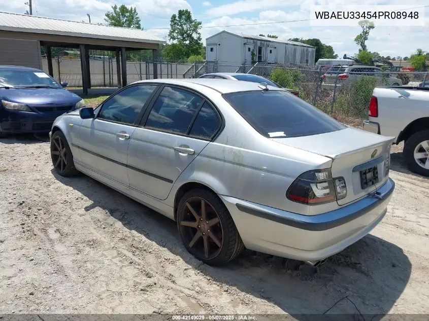 2004 BMW 325Xi VIN: WBAEU33454PR08948 Lot: 42149029