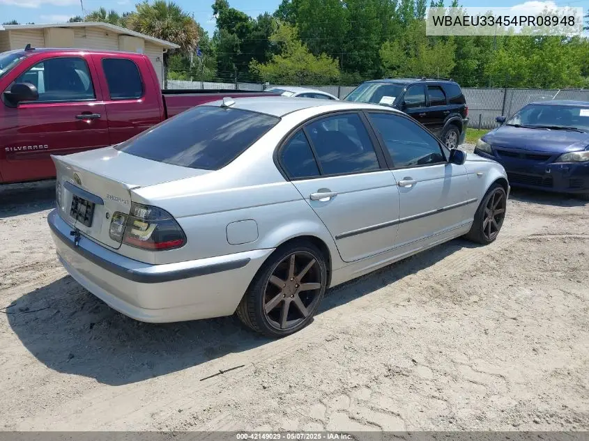 2004 BMW 325Xi VIN: WBAEU33454PR08948 Lot: 42149029