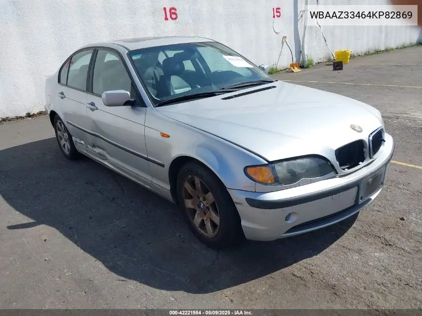 2004 BMW 325I VIN: WBAAZ33464KP82869 Lot: 42221954
