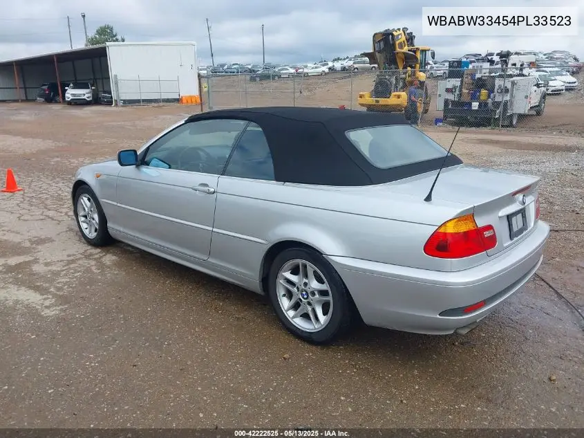 2004 BMW 325Ci VIN: WBABW33454PL33523 Lot: 42222525