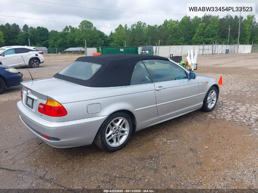 2004 BMW 325Ci VIN: WBABW33454PL33523 Lot: 42222525