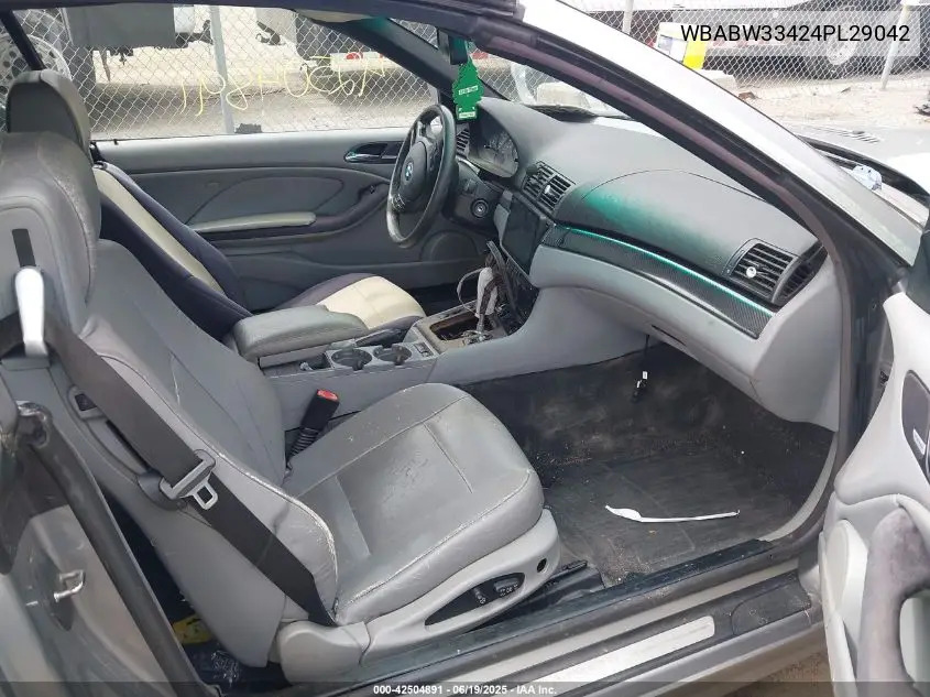 2004 BMW 325 VIN: WBABW33424PL29042 Lot: 42504891