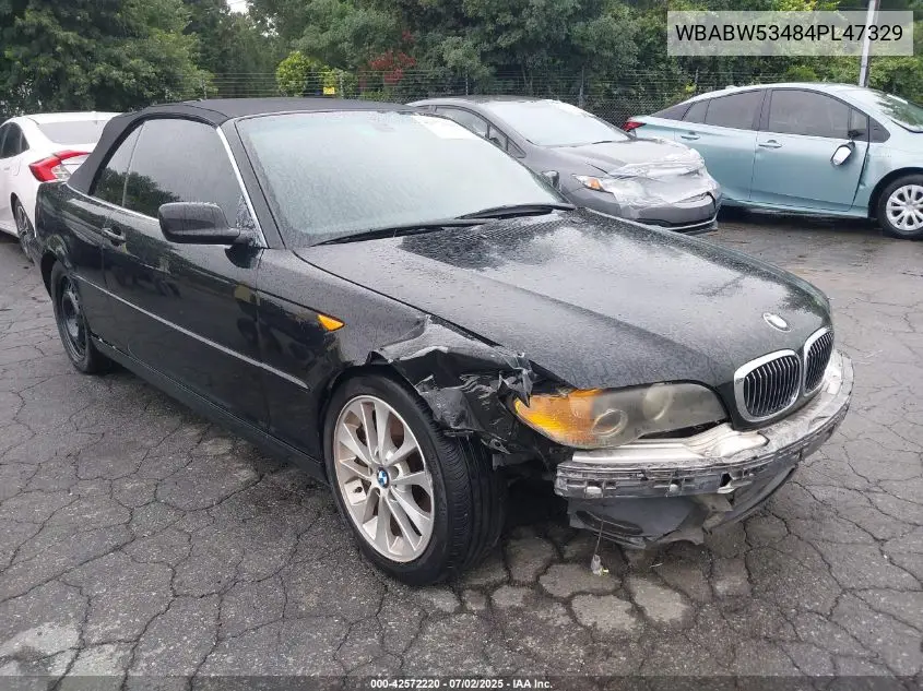2004 BMW 330Ci VIN: WBABW53484PL47329 Lot: 42572220