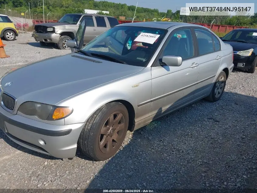 2004 BMW 325I VIN: WBAET37484NJ95147 Lot: 42582889