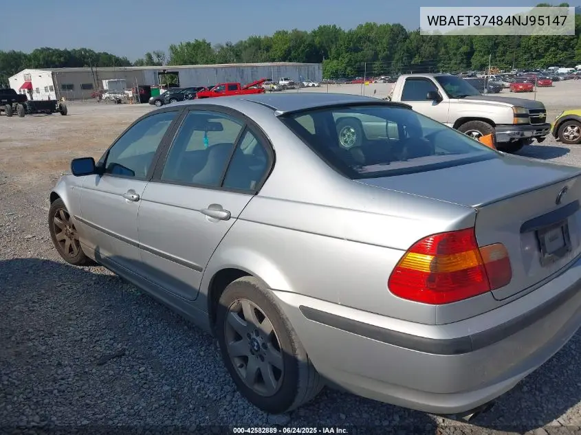2004 BMW 325I VIN: WBAET37484NJ95147 Lot: 42582889