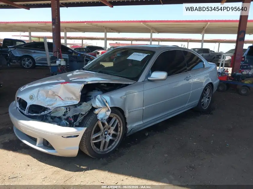 2004 BMW 330Ci VIN: WBABD53454PD95640 Lot: 42598615