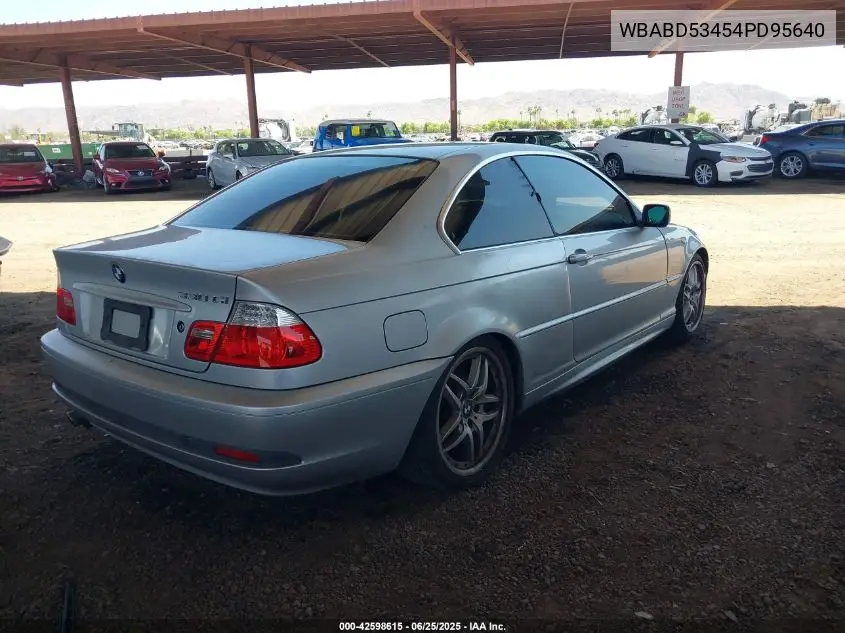 2004 BMW 330Ci VIN: WBABD53454PD95640 Lot: 42598615
