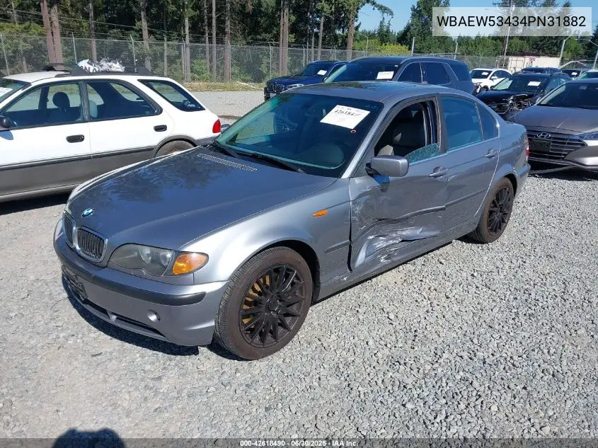 2004 BMW 330Xi VIN: WBAEW53434PN31882 Lot: 42618490