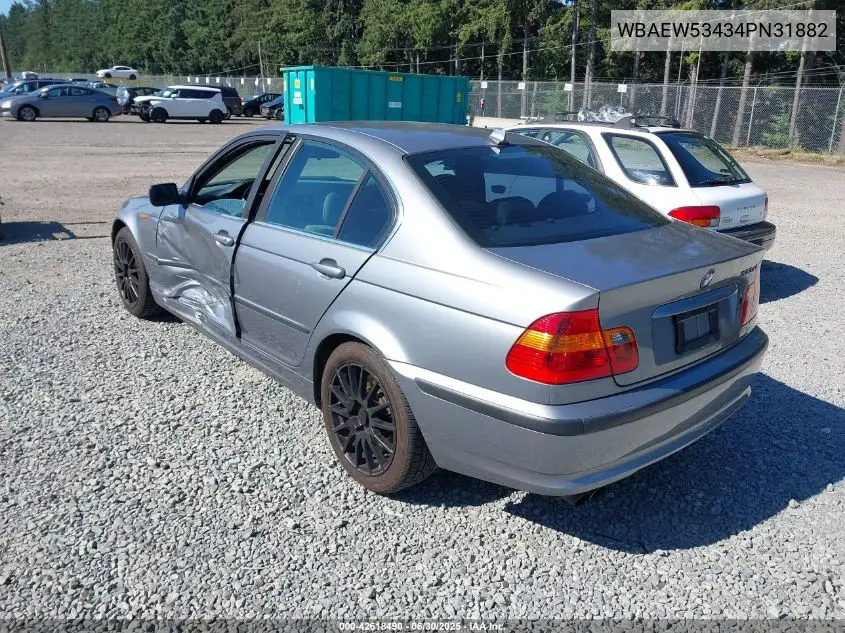 2004 BMW 330Xi VIN: WBAEW53434PN31882 Lot: 42618490