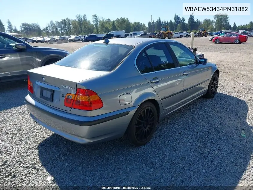 2004 BMW 330Xi VIN: WBAEW53434PN31882 Lot: 42618490