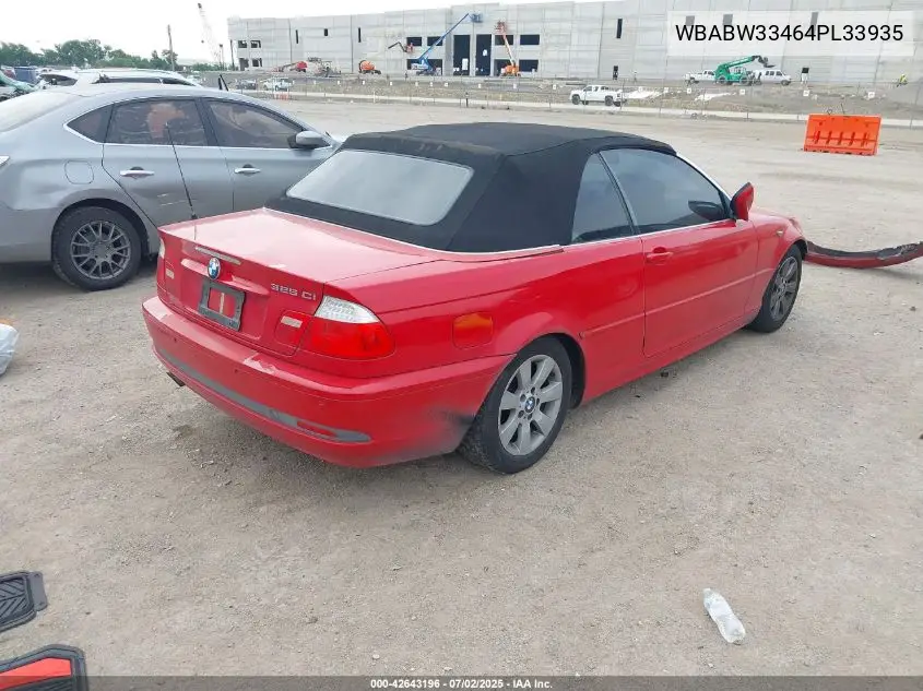 2004 BMW 3 Series VIN: WBABW33464PL33935 Lot: 42643196