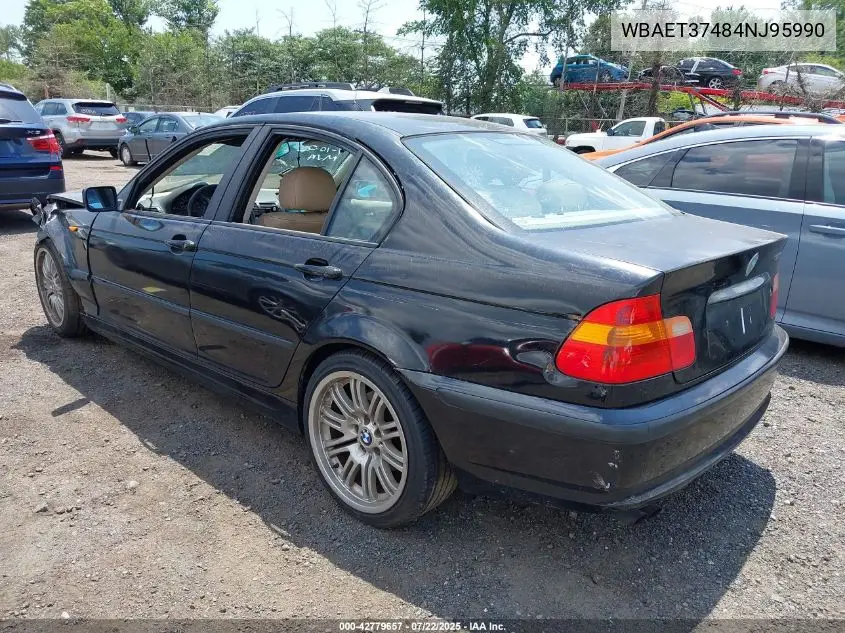 2004 BMW 325I VIN: WBAET37484NJ95990 Lot: 42779657