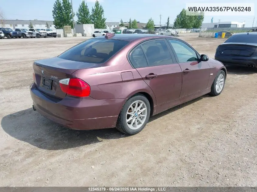 2007 BMW 328 I VIN: WBAVA33567PV65248 Lot: 12345379