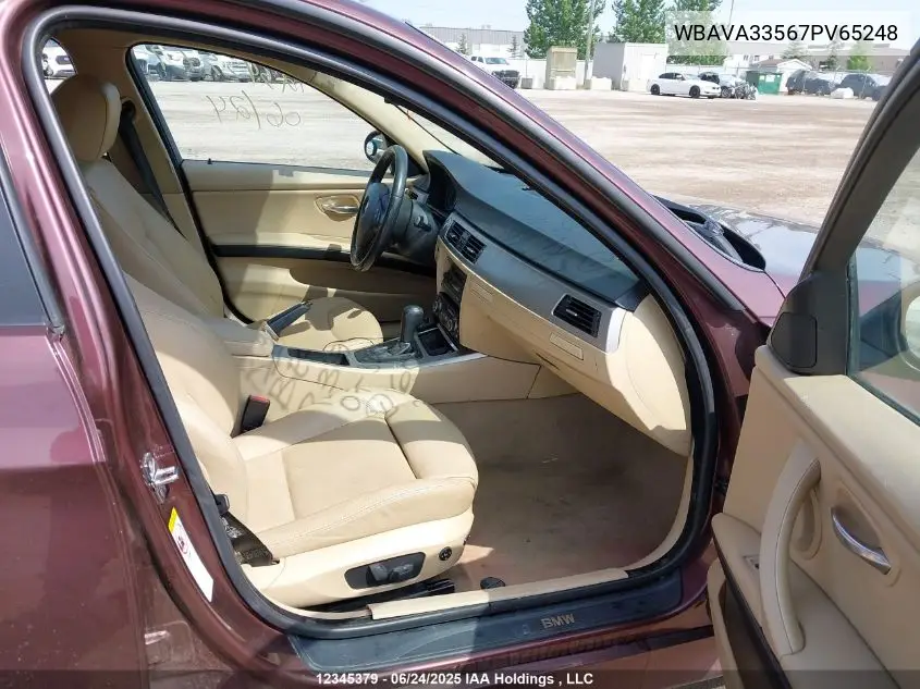 2007 BMW 328 I VIN: WBAVA33567PV65248 Lot: 12345379