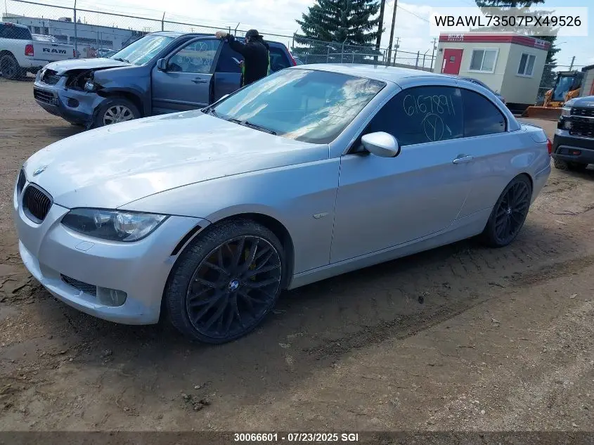 2007 BMW 335 I VIN: WBAWL73507PX49526 Lot: 30066601
