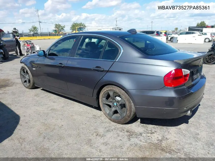2007 BMW 335I VIN: WBAVB73527PA85361 Lot: 42202729