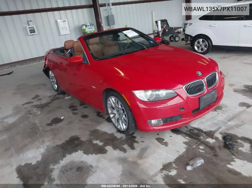 2007 BMW 328I VIN: WBAWL135X7PX11007 Lot: 42236388