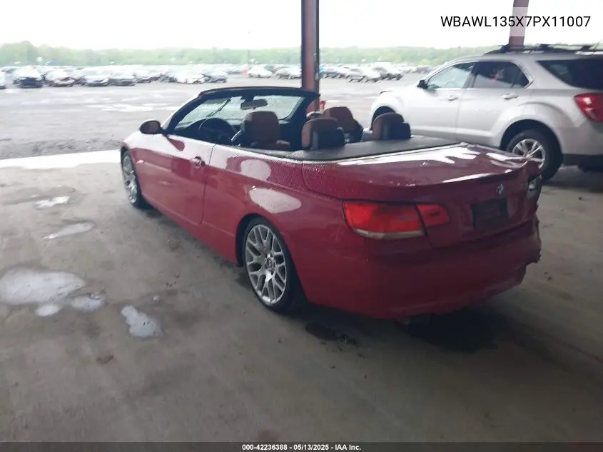2007 BMW 328I VIN: WBAWL135X7PX11007 Lot: 42236388