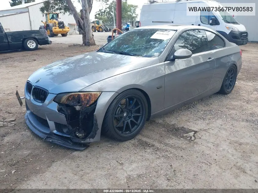 2007 BMW 335I VIN: WBAWB73567PV80583 Lot: 42236490