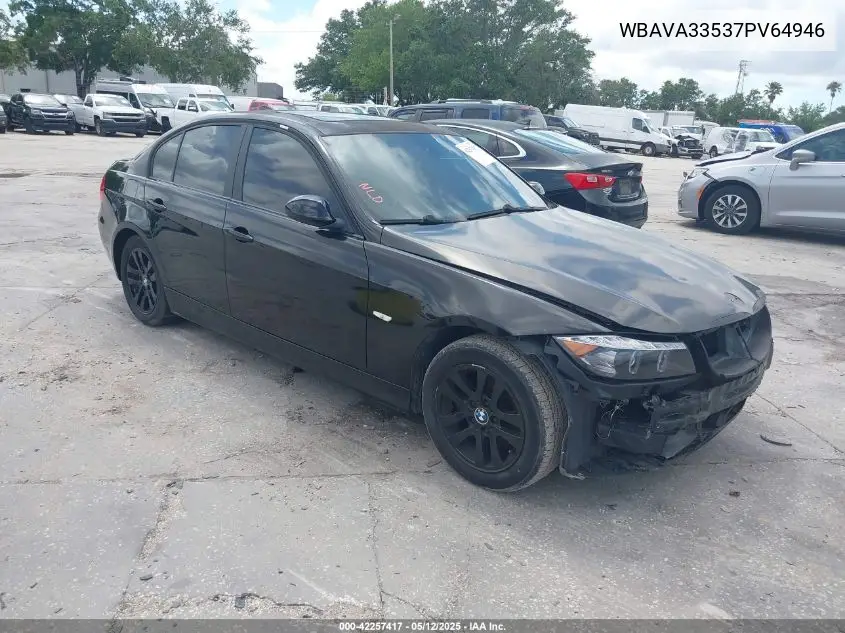 2007 BMW 328I VIN: WBAVA33537PV64946 Lot: 42257417