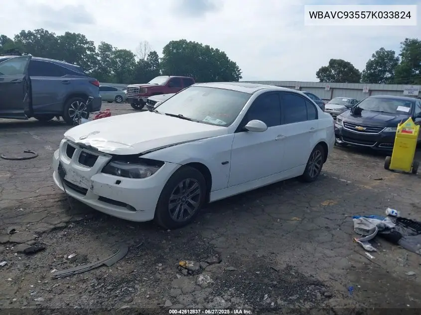 2007 BMW 328Xi VIN: WBAVC93557K033824 Lot: 42612837