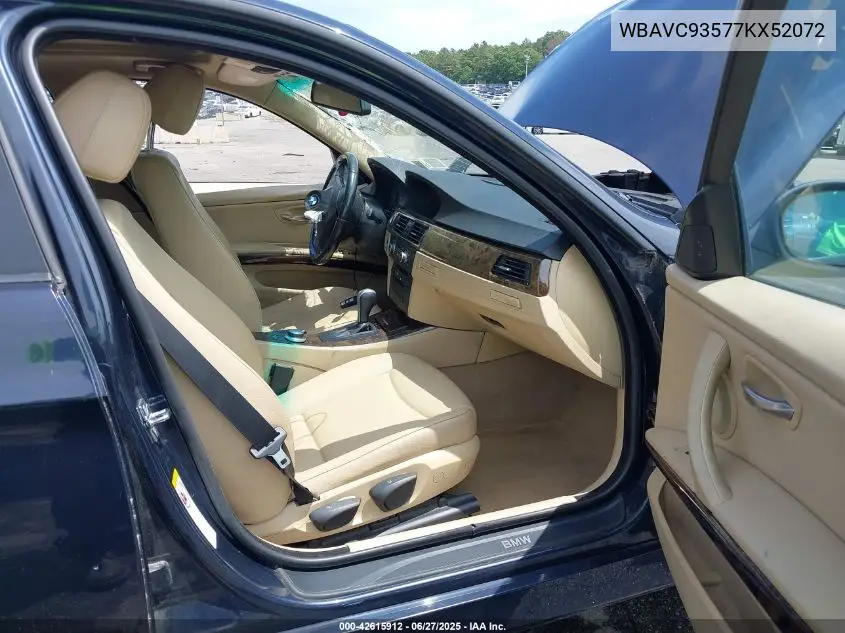 2007 BMW 328Xi VIN: WBAVC93577KX52072 Lot: 42615912