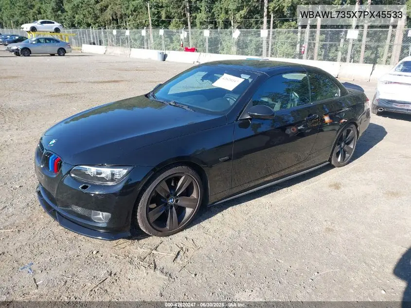 2007 BMW 335I VIN: WBAWL735X7PX45533 Lot: 42620247