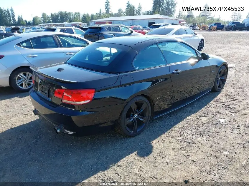 2007 BMW 335I VIN: WBAWL735X7PX45533 Lot: 42620247