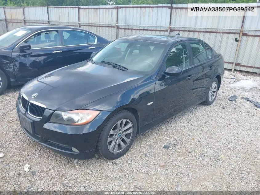 2007 BMW 328I VIN: WBAVA33507PG39542 Lot: 42624478