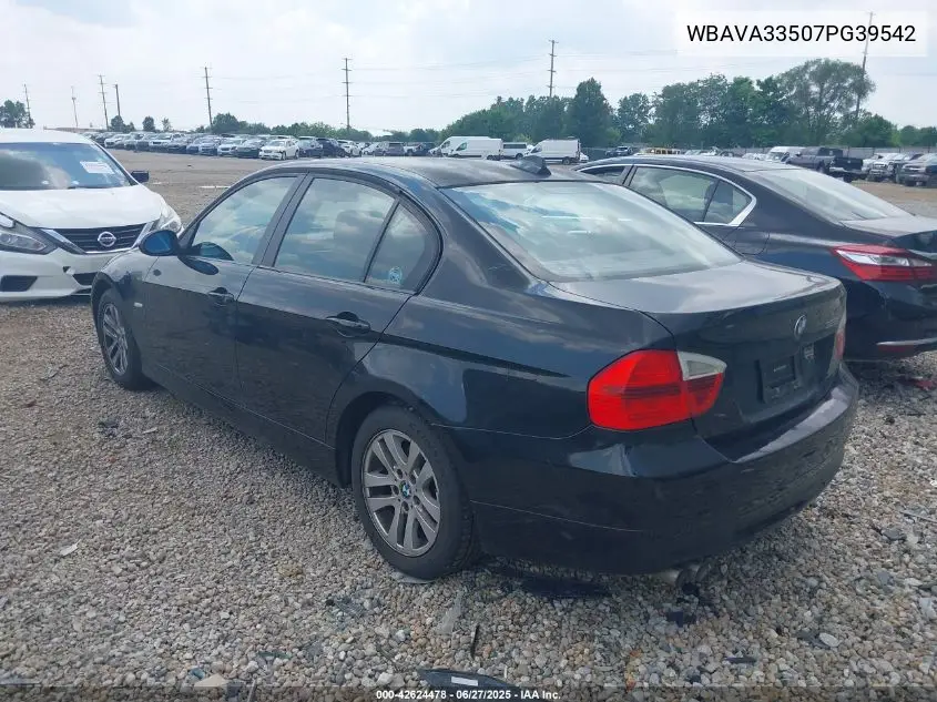 2007 BMW 328I VIN: WBAVA33507PG39542 Lot: 42624478