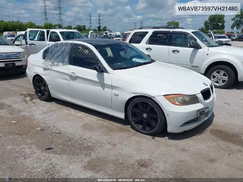 2007 BMW 335I I VIN: WBAVB73597VH21480 Lot: 42629278