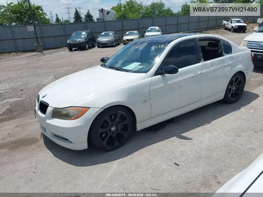 2007 BMW 335I I VIN: WBAVB73597VH21480 Lot: 42629278