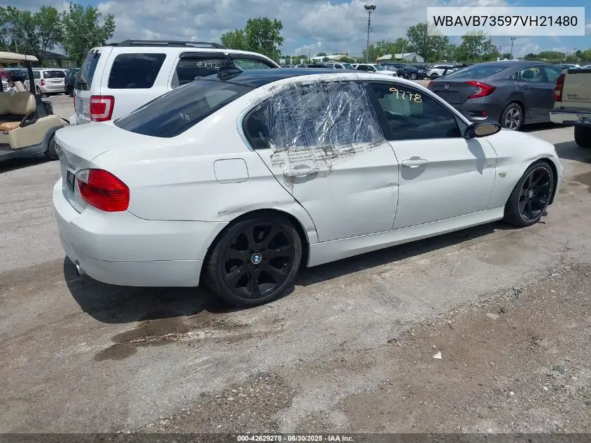 2007 BMW 335I I VIN: WBAVB73597VH21480 Lot: 42629278